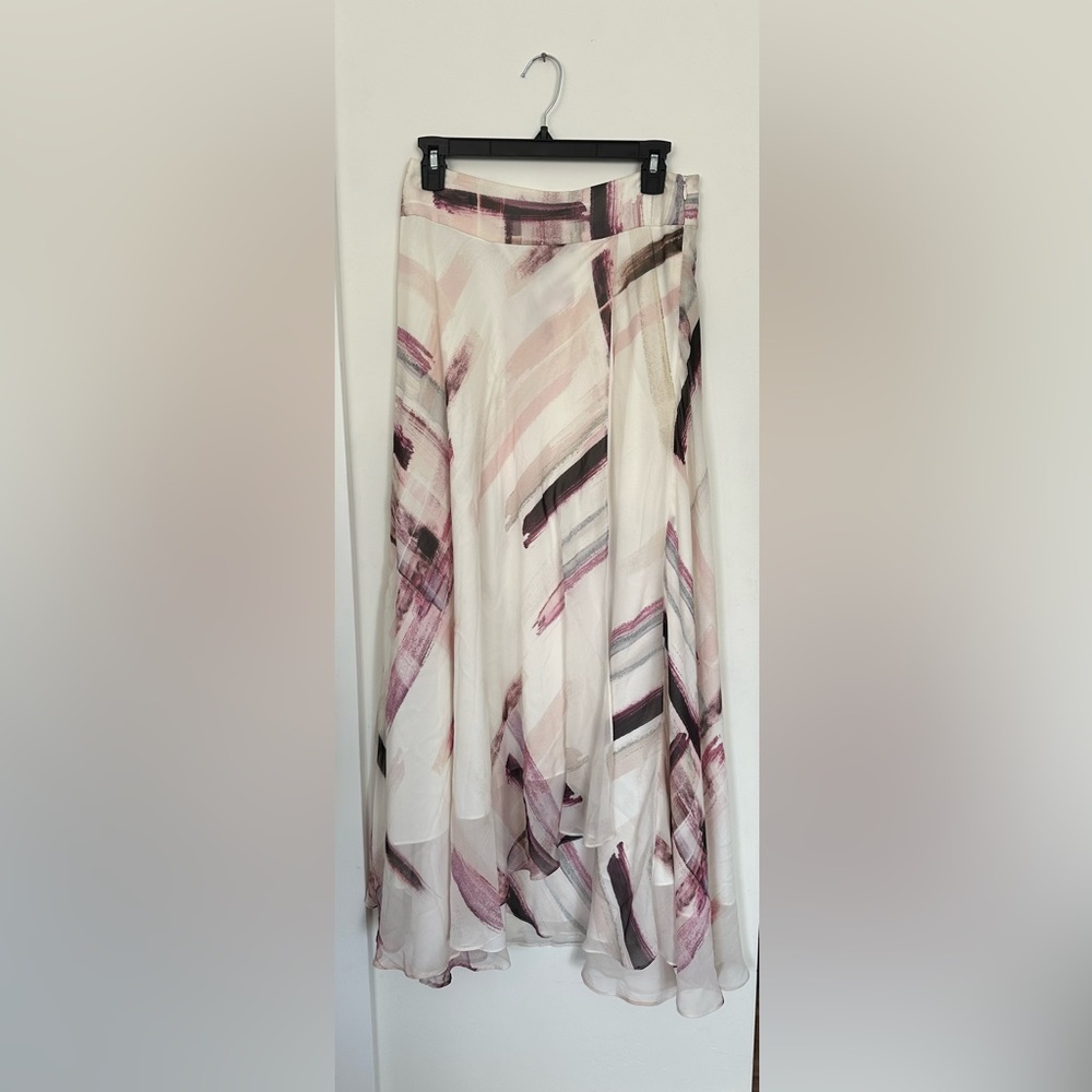 Haute Hippie Silk Open Hem Skirt